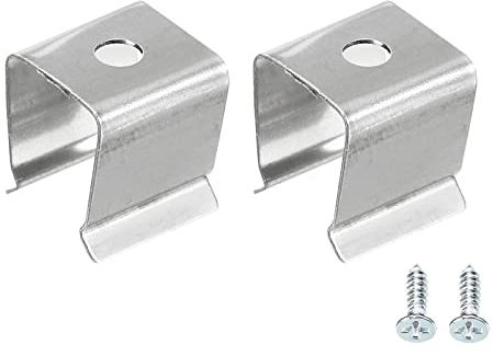 sourcing map 20 Stück Lichtschlauch-Montageclips Wandkanal-Montagehalter-Zubehör LED-Lichtstreifen Montagehalterung für 8 mm bis 11 mm wsserdichter LED-Lichtstreifen, Edelstahl