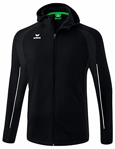 erima Liga Star-Chaqueta de Entrenamiento con Capucha, Negro/Blanco, XL Unisex Adulto