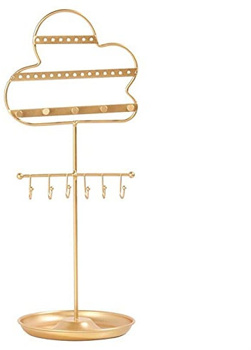 Porte-bijoux Creative Hanging Bijoux Organisateur Or Ferough Fer à repasser Light Light De Luxe Bijoux Portez-la Room de bureau suspendu Pendentif Boucles d'oreilles de stockage Support d'organisateur