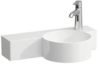 LAUFEN VAL Handwaschbecken, 1 Hahnloch rechts, ohne Überlauf, 550x315mm, Ablage links, H8152840001141, Farbe: Weiß