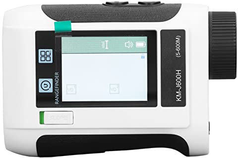 HEEPDD Laser-Golf-Entfernungsmesser, Golf-Entfernungsmesser, Sicher, 656 Yards, 6,5-fache Vergrößerung, 15 Funktionen mit LCD-Touchscreen für (Weiss)