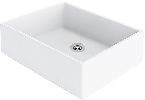 LSC Intermediate White 500x400x145 Ceramic Belfast Butler Kitchen Sink & Waste