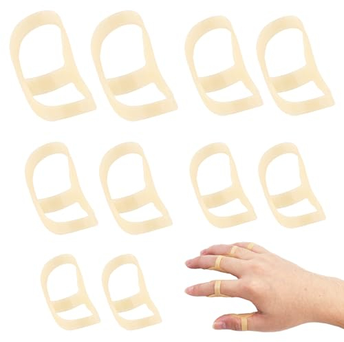10 Stück Ovale Fingerschiene, Fingerstütze, finger schienen, Fingerglätter, Trigger Fingerschienen, Fingergelenkschutz, für Arthritis, Daumen Mittelfinger Pinky Oder Ringfinger (Größen 6,7,8,9,10)