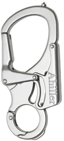 Ahiller Carabiner Keychain, Tungsten Steel Tip, Double Lock Design for Key | 3.3 Inch Multi Tool Caribina, Heavy-Duty Metal Key Clip, Rugged Zinc Alloy, Camping, Hiking, Outdoor Survival