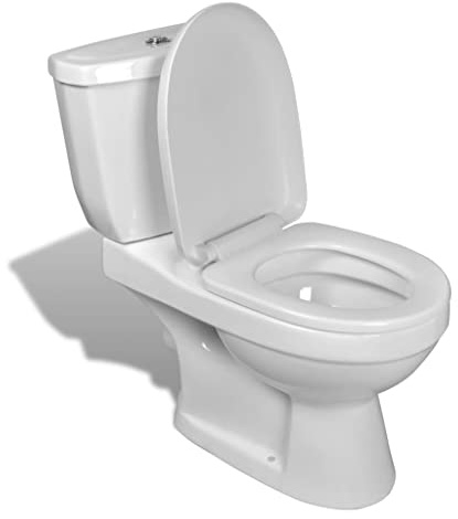 Willood Toilette Bodenstehend mit Spülkasten Keramik Design Stand WC Weiß