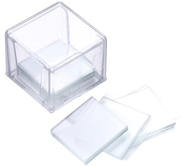 ULTECHNOVO 100stücke Quadratische Mikroskop-abdeckgläser Aus Für Optische Mikroskope Deckgläser Für Mikroskop Zubehör
