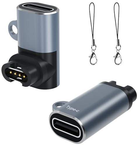 2 Stück USB C per Garmin Watch Charging Adapter,USB C Charging Ladekabel Adapter per Garmin Fenix 8/8 Solar/7S/7X/E/6,Forerunner 945/955/965,Tactix,Vivoactive 5/4S,Venu 3S/2S/SQ,Epix Pro 2,Instinct 2X