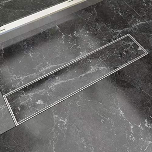 ShGaxin Desagüe Lineal de Ducha, Canaleta De Ducha, Canalones Desague, Desagüe para Baño, de Acero Inoxidable 530x140 mm
