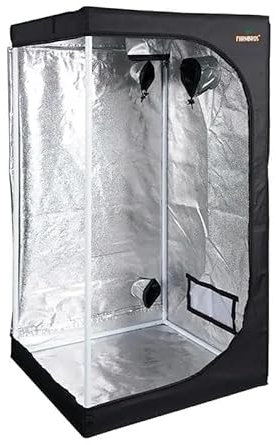 Farmbros Grow Zelt – 120x120x200cm – Hochwertige Indoor Grow Farmbox für Pflanzenzucht – Einfacher Aufbau für Home-Growing & Hydrokultur