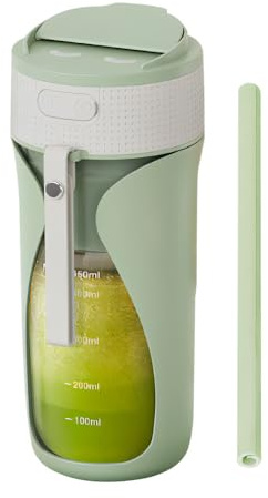 Tragbarer Mixer Becher, Mini Mixer, Saftmixer für Shakes und Smoothies, Auslaufsicherer Persönlicher Elektrischer Blender für Unterwegs, Küche, Fitnessstudio, Büro