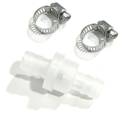 ZAHD 10 mm Polypropylen Rückscglagventil Kunststoff Rückschlagventil Einwegventil Wasserrückschlagventil Rückschlagventil mit Klemmbändern für Wasser Flüssigluft Kraftstoff Gas Waschmaschinen
