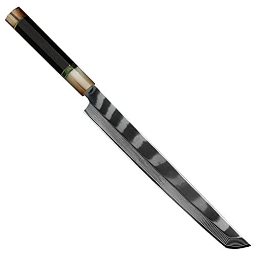10/11.5 Pouce Yanagiba Sashimi Couteau Damascus Steel Tranchisser Jambon Filetage de Jambon Saumon Premaru Couteaux de cuisine(11.5 inch Sashimi)