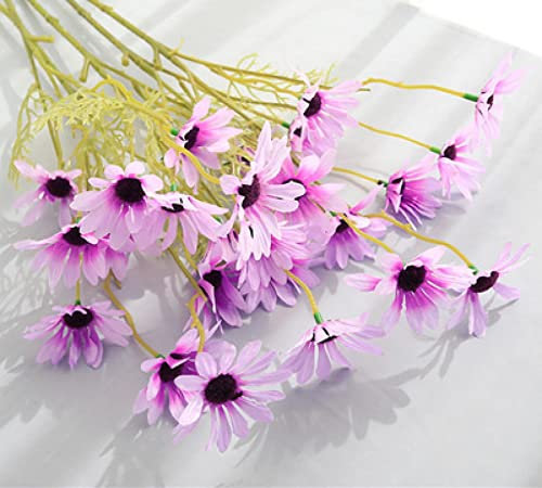 VDLLQYN, Kamille-Wohnzimmereinrichtung Wilde Chrysanthemen-gefälschte Trockenblumen Kleine frische holländische Chrysanthemen-Ornament-Seidenblumen Lila/91,Simulation Blumen(Purple)