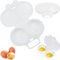 DHHYWWD Microwave Egg Poacher, Reusable Poached Egg Maker with Lid microwave Egg Cooker, Double Cups Egg Poachers for Breakfast (white)