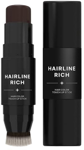 Root Cover Up Stick, Hair Color Touch-Up Pen, Waterproof Grey Hair Concealer, Precision Root Coverage for Men and Women, Temporary Hairline Filler, Easy Application Salons & Home