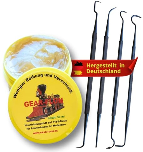 Modelleisenbahn Fett – Premium Teflonfett PTFE - Hochleistungs Modellbahn Schmiermittel – Modellbahn Fett für Lokomotiven & Getriebe – Präzisionsfett für Modelleisenbahn (50ml)