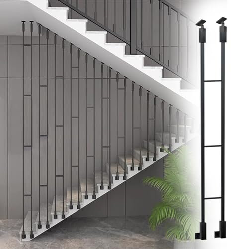 Ringhiera Vetro scale interne esterni Colonne per scale interne in ferro nero oro bianco, colonna di protezione a doppia asta a forma di H, pali per scale interne in ferro, pali per recinzione scale,