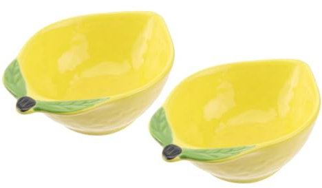 Mipcase 2pezzi Piattino in Ceramica Al Contenitore Per Insalata Al Piattino Forma Di Frutta Accessorio Da Cucina Per Insalata in Ceramica Da Portata