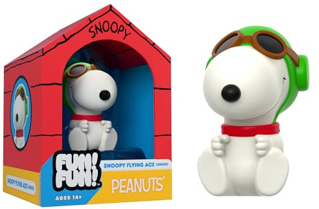 Super7 Fun! Fun! Peanuts Snoopy Flying Ace (Green Hat) Vinyl Figure - 5 Peanuts Action Figure - Classic Cartoon Collectibles and Retro Toys - Limited Edition - Amazon Exclusive
