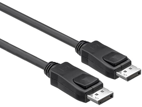 Vivanco Hochwertiges DisplayPort Kabel, kompatibel mit Monitor und Beamer, DisplayPort Stecker beidseitig, 1,8 m, solide Bauweise