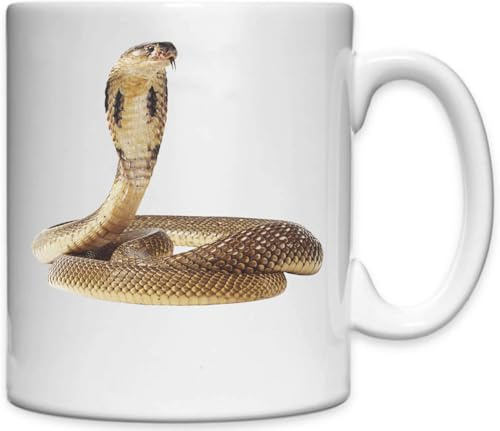 King Cobra African Snake White Ceramic Mug White