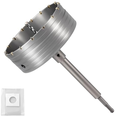 REKCKRUL Professional 6-5/16 (160mm) Concrete Hole Saw with 110mm SDS Plus & Dust Bag, Masonry Hole Cutter Set for Concrete, Brick, Cement, Stone, Wall Drilling