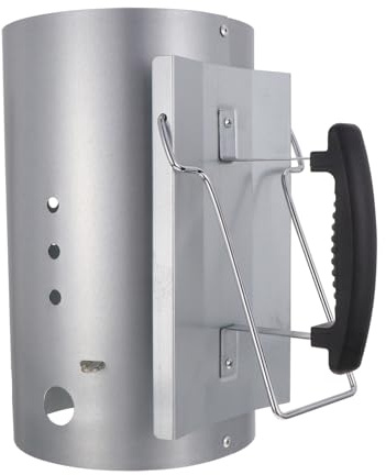 BCOATH Barbecue Accensione Carbonella con Manico Nylon Resistenti Antiruggine Tubo Braciere BBQ Ventilato per Avvio Rapido Carbonella Esterno