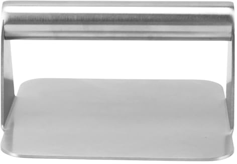 Fuchooky Presse à Hamburger Robuste en Acier Inoxydable avec poignée en Bois Cool Touch Presse à Gril Professionnelle pour Hamburgers cuits uniformément Gadget de Cuisine pour Steak de