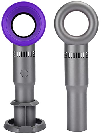 CHICIRIS Ventilador portátil de mano recargable por USB de cuarta generación para el hogar al aire libre, esquemas de color azul/rojo rosa/morado/plateado, 1 cable de carga USB para oficina en casa