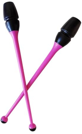 Gralara Deux Bâtons de Gymnastique, 41 Cm de Long, Connectables, pour Enfants et Adultes, Accessoires de Fitness Artistique, Rose