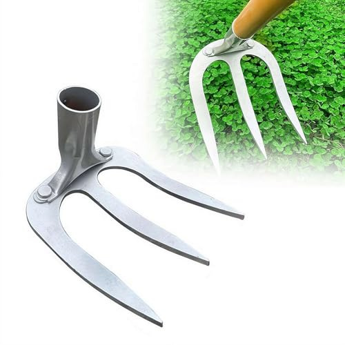Rastrillo de hierro para deshierbar, herramienta de deshierbe de acero grueso o césped de patio, herramienta de extracción manual de jardín de alta resistencia, herramientas de rastrillo de hierro