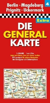 Die Generalkarte Extra Berlin, Magdeburg, Prignitz, Uckermark 1:200 000