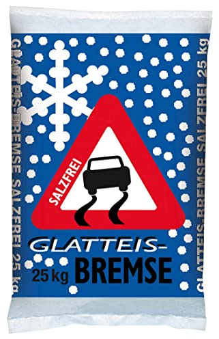 Freno per ghiaccio liscio, per l'inverno, granulato da 25 kg di sale antigelo, alternative ecologiche, riutilizzabili.