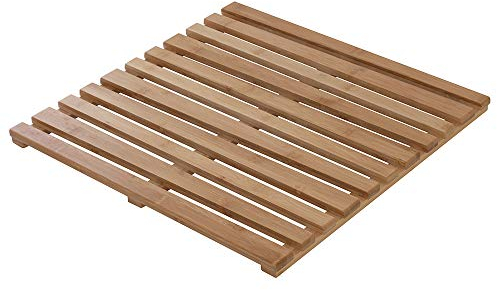 Pedana Antiscivolo in bambù - Quadrata 58 x 58 cm - Colore Miele