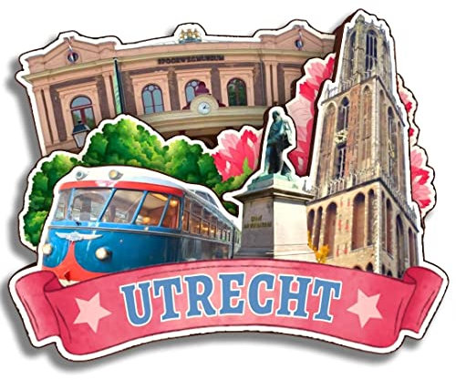 Orlybar Utrecht Niederlande Kühlschrankmagnet aus Holz Kollektion 3D Holz handgefertigt Reise Stadt Souvenirs Kühlschrankmagnet Heimdekoration Geschenk -68