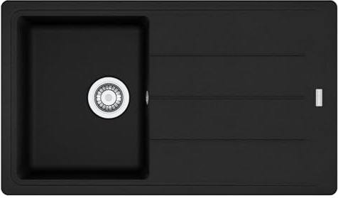 FRANKE BASIS BFG 611-86 114.0657.809 - Fregadero de cocina (860 x 500 mm), color negro mate