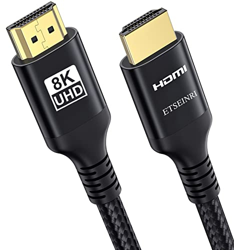 Etseinri 8K Cavo HDMI 10M, 8K 4K 30Hz Cavo HDMI Alta Velocità eARC Schermato HDR10+ HDCP 2.3 Ethernet D-olby Atmos Vision Cavi HDMI TV PC Monitor Proiettore X-box