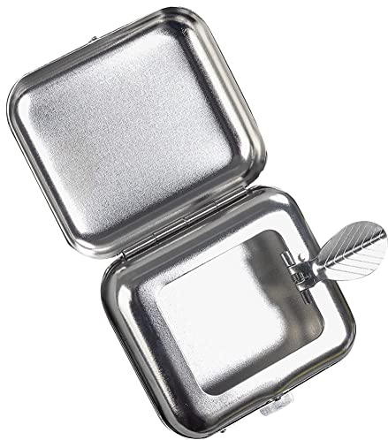 Collic Edelstahl Mini -Tasche Aschenbecher Zigaretten Esche Tablett Mit Tragbarem Aschenbecher -Kompakt -Autokupplungen Mit Deckel, Einfach Zu Reinigen, Leicht Zu Reinigen/Stahl