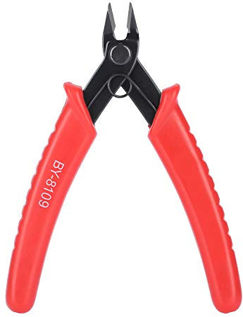 Kadimendium 20x10x2 Steel Electronic Cutting Pliers Wire Cable Line Cutter for 0.8-1.6mm Wire Hearing aid tubing Pliers Flush Micro Cutter