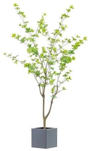 JCAKES Indoor Artificial Tree Faux Japanese Bell Horse Plant Potted Plant Fake Green Plant Decor For Indoor Living Room Office Wedding Artificial Tree (Size : 151cm)