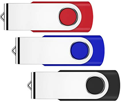 Memoria USB 3 Pezzi de 16 GB Chiavetta de 16 GB, memoria USB 2.0 de 16 GB Penna, unidad Chiavette de 16 gigas, pendrive, pendrive offerta Pennetta memoria flash USB por PC/Tablet/TV/Auto (multicolor)