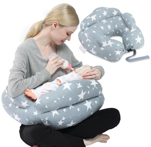 Chilling Home Cuscino Gravidanza XXL,Cuscino Allattamento per Neonato, Cuscino Gravidanza per Dormire con Cuscino Interno e Federa in Cotone,Cuscino Allattamento e Gravidanza