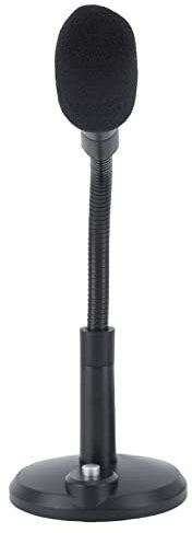 Microfono per computer Microfono PC Microfono da gioco, 360 Gradi Pickup direzionale Microfono Nero Microfono Desktop Microfono per Aula Online Microfoni Lavalier Wireless (3,5 mm)