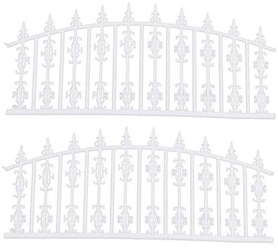 BESPORTBLE Lattenzaun Terrarium Glasbehälter Minizaun Selber Machen Pflanzenzaun Terrarienzaun Puppenhauszaun Mini-gartenzaun Feenzaun Pflanzendekorationen Bonsai-Zaun Rand Anlage Weiß