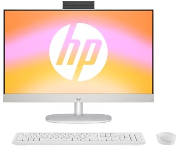 HP PC All-in-One, display FHD 23,8, Intel Core i5-1335U, RAM DDR4, SSD da 512 GB, scheda grafica Intel Iris X, Windows 11 Home, QWERTZ, bianco