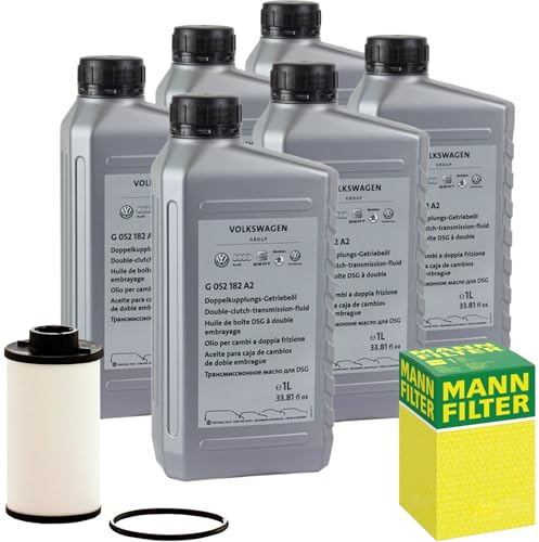 BandelOne enthält Mann Hydraulikfilter Getriebeöl passend für Doppelkupplungsgetriebe DQ250 02E 0D9 DSG6