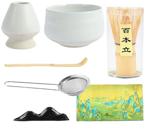 Juego de té japonés – Delicioso juego de té, 7 piezas Kit de polvo Juego de té japonés | Accesorios, Kit de herramientas, Cuenco y Juego de batidor para