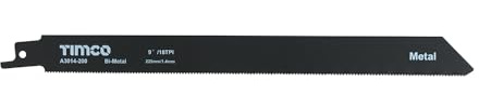 Timco - Reciprocating Saw Blades - Metal Cutting - Bi-Metal - 5 Pieces (150mm 18 TPI)