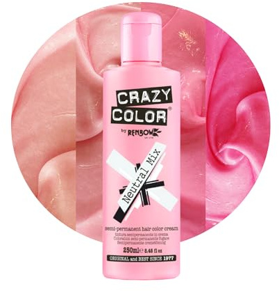 Crazy Color Neutral Mix 250ml | Pasteliser, Transform a Semi-Permanent Hair Dye into a Custom Gloss/Glaze, Pastelise Vibrant Colour to Pastel Shades