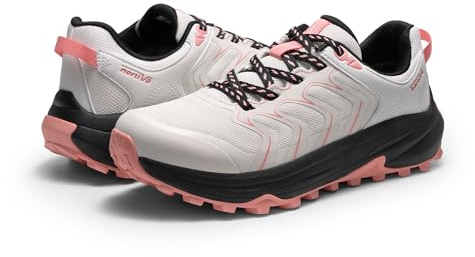 NORTIV 8 Women's Hiking Shoes Lightweight Walking Sneakers with Arch Support Outdoor Work Camping Tennis Workout Cross Training Echo,Size 7.5,Khaki,NWUMHI2501